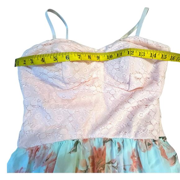 AUW Pink and Green Dress - Size M - Picture 5 of 10